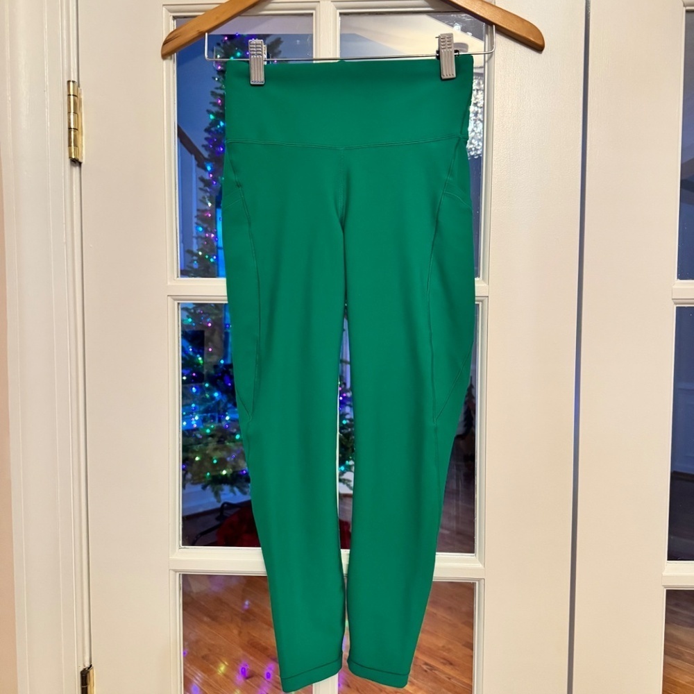 INTERVAL STASH HIGH RISE 7/8 LEGGING TIGHT, SIZE XS, SCOUT GREEN - Picture 2 of 7
